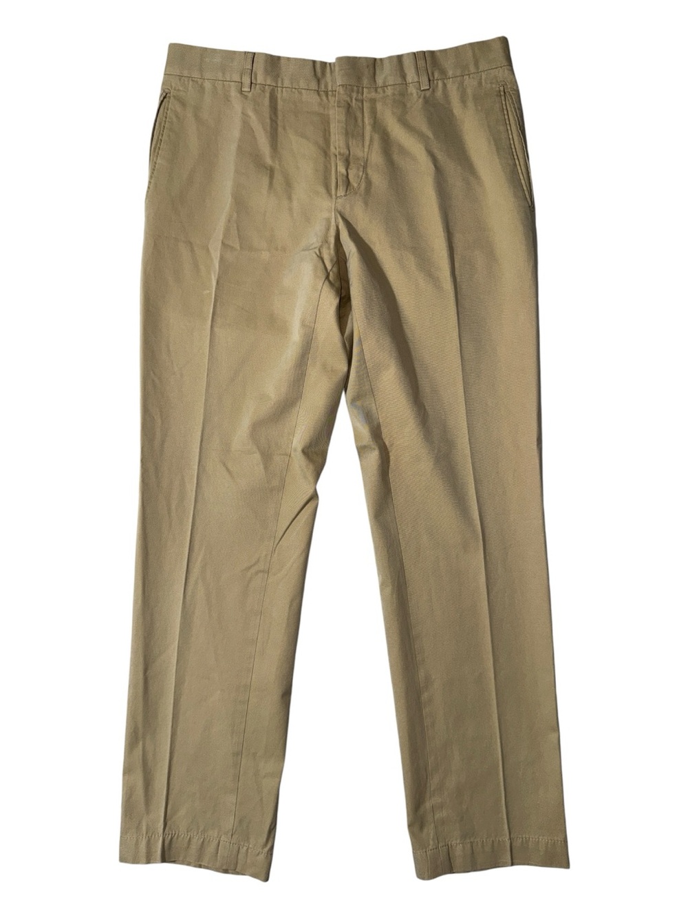 Burberry mens 33x30 khaki tan cotton slim fit chino pants EUC
